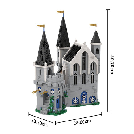 MOC - 211489 white dragons castle Klemmbausteine - LesDiy - Klemmbausteine