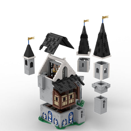 MOC - 211489 white dragons castle Klemmbausteine - LesDiy - Klemmbausteine