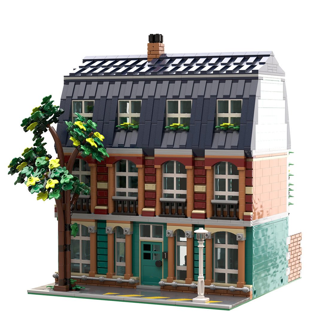 MOC-211575 Modular school Klemmbausteine-LesDiy-Klemmbausteine