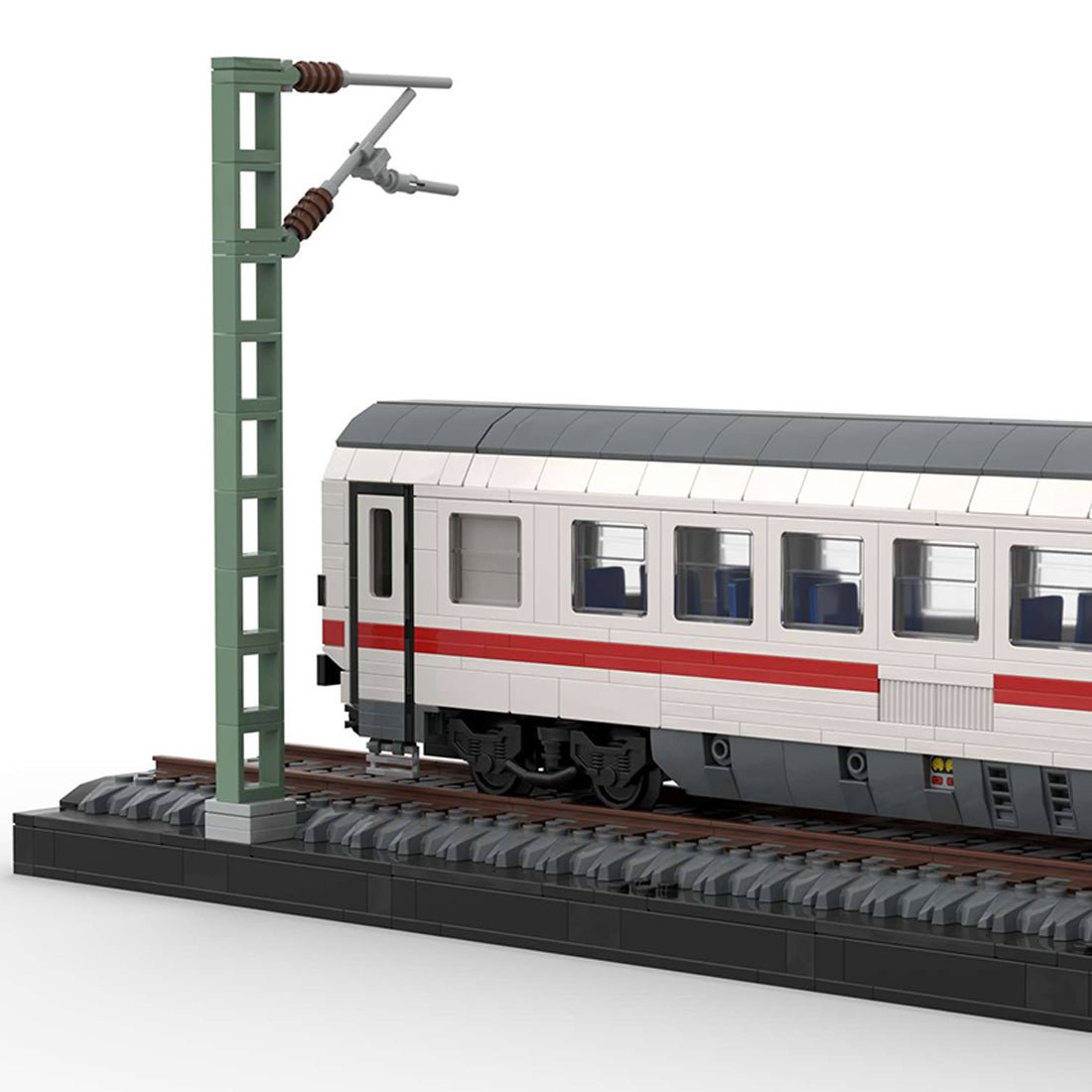 MOC - 212073 Modern European/German City Express Train Passenger Carriage Klemmbausteine - LesDiy - Klemmbausteine
