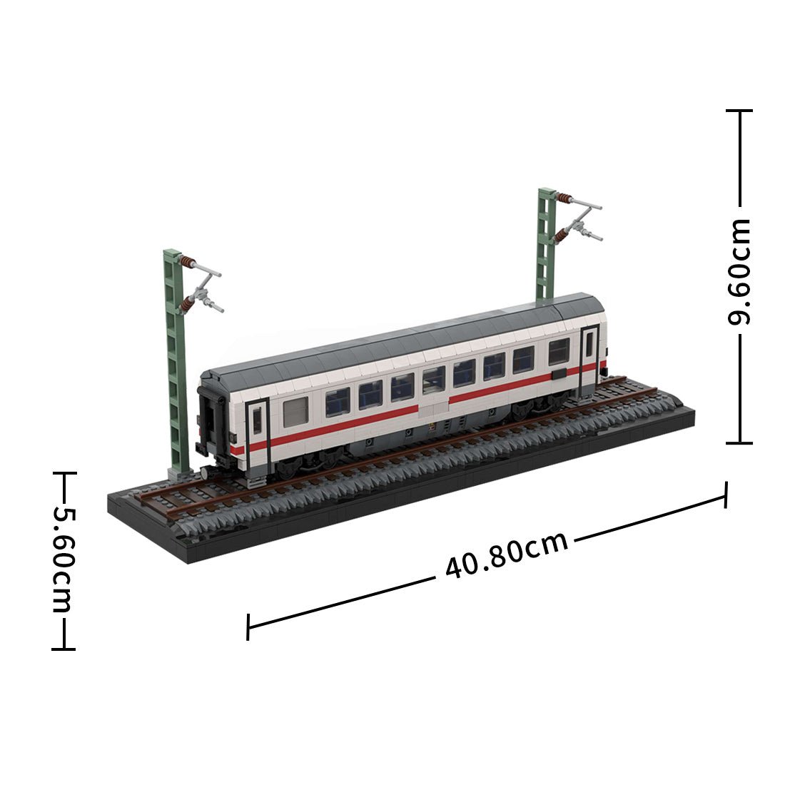 MOC - 212073 Modern European/German City Express Train Passenger Carriage Klemmbausteine - LesDiy - Klemmbausteine