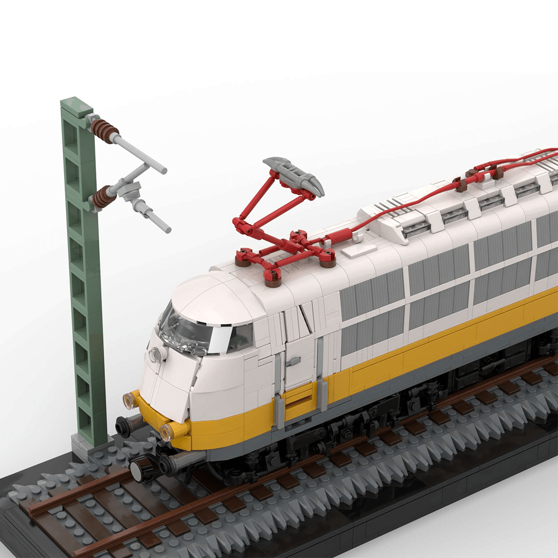 MOC - 212136 BR103 Airport Express (white / yellow) Klemmbausteine - LesDiy - Klemmbausteine