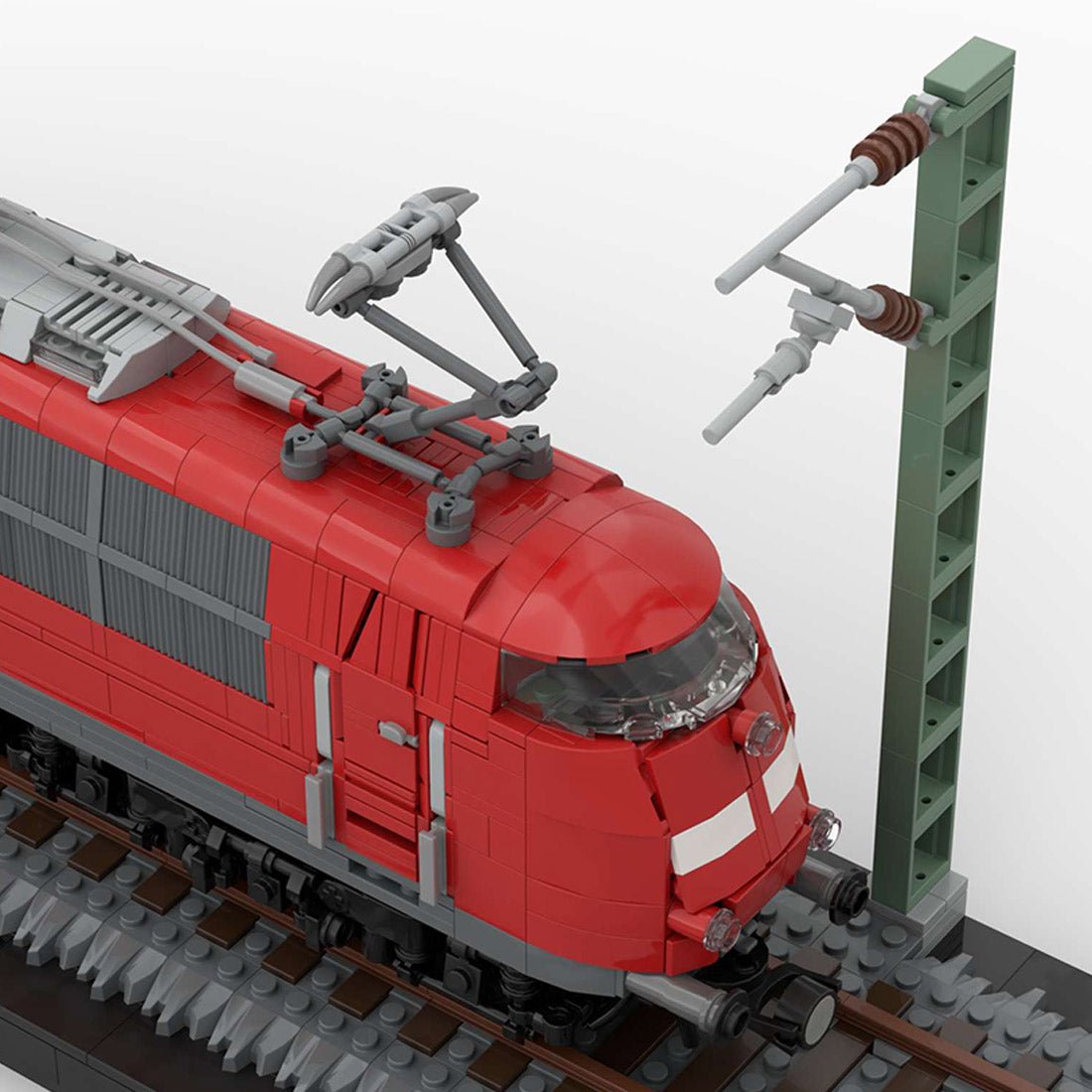 MOC - 212170 German BR103 Locomotive (red) Klemmbausteine - LesDiy - Klemmbausteine