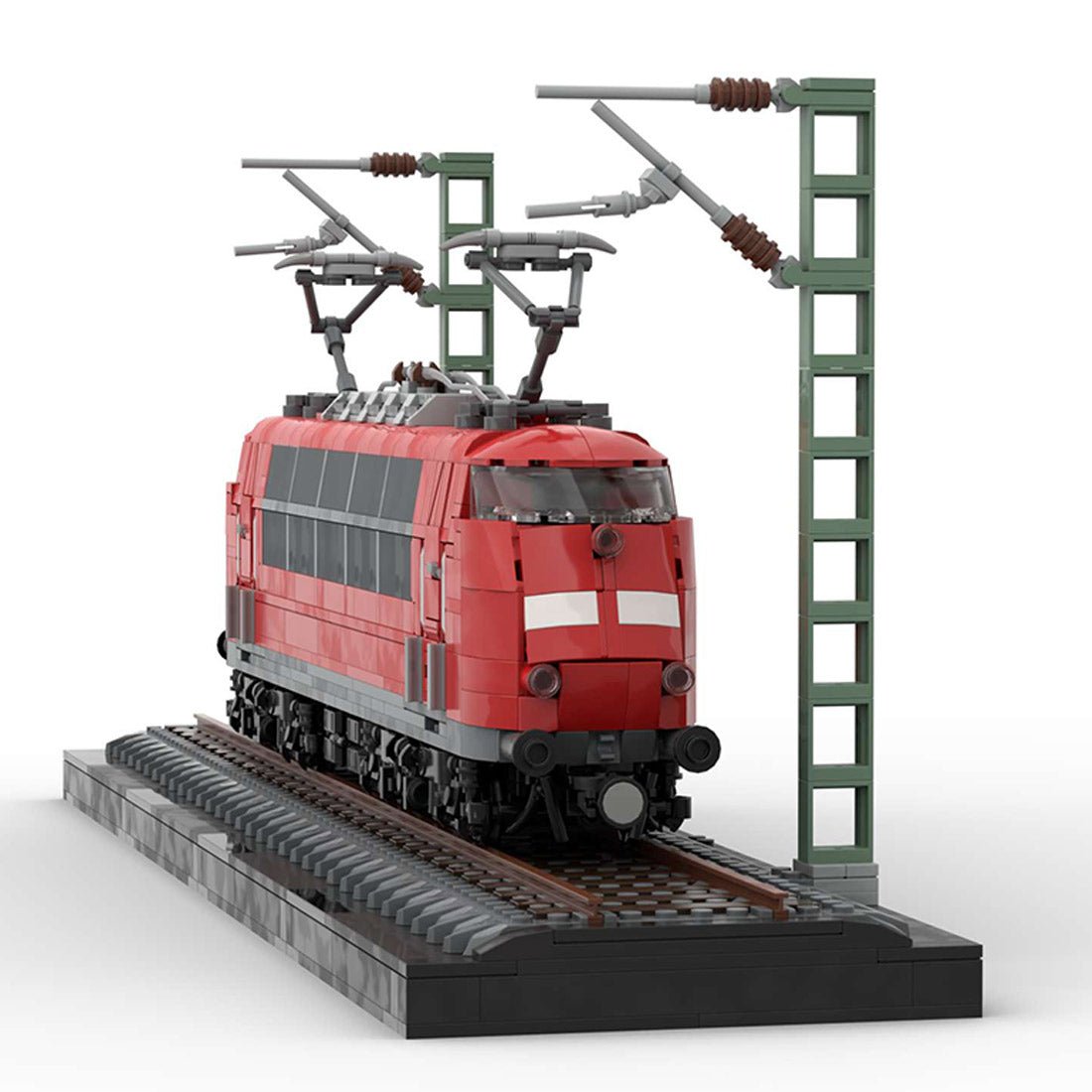 MOC - 212170 German BR103 Locomotive (red) Klemmbausteine - LesDiy - Klemmbausteine