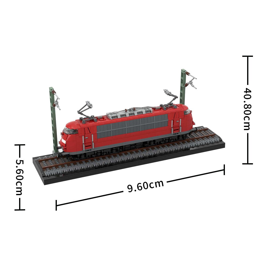 MOC - 212170 German BR103 Locomotive (red) Klemmbausteine - LesDiy - Klemmbausteine