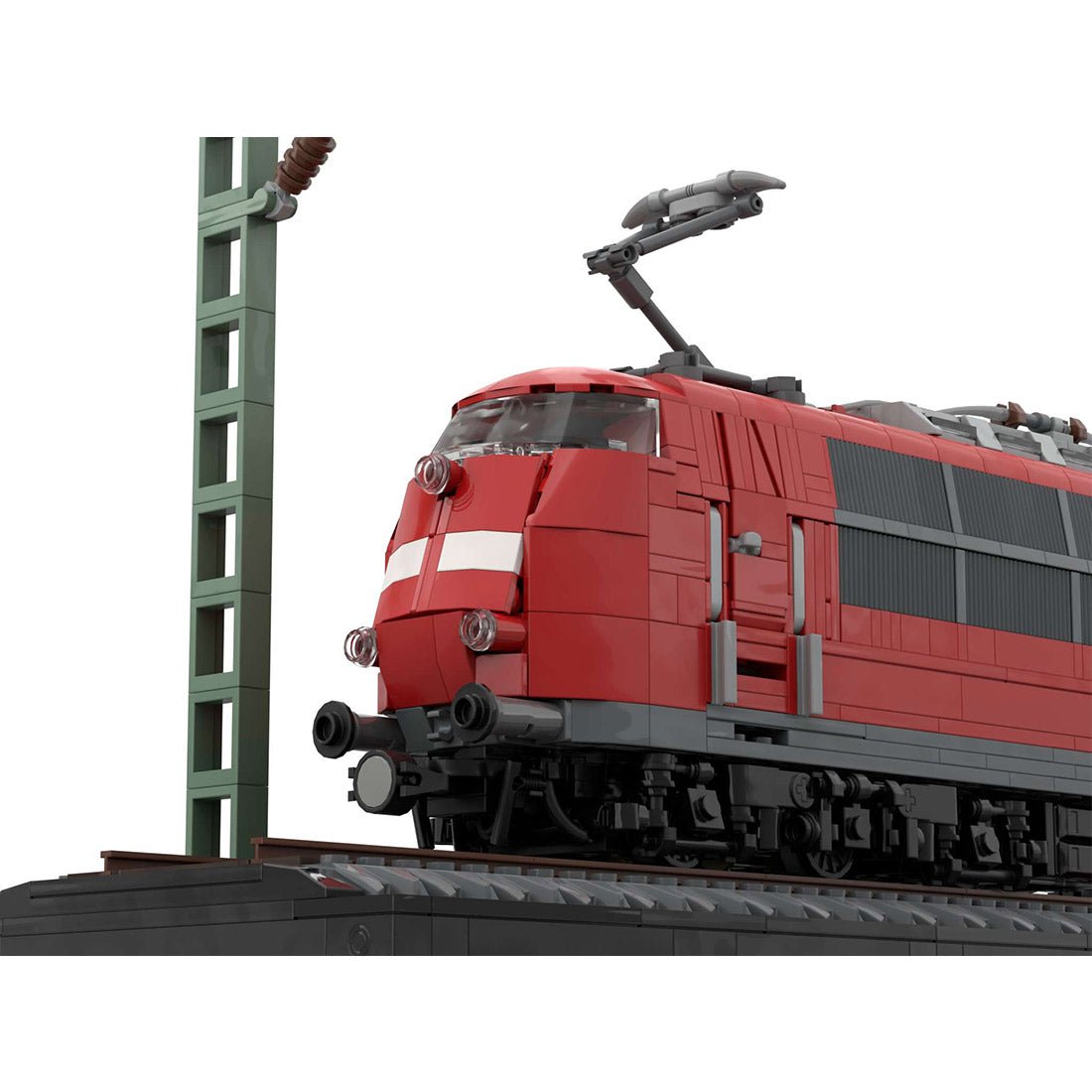MOC - 212170 German BR103 Locomotive (red) Klemmbausteine - LesDiy - Klemmbausteine