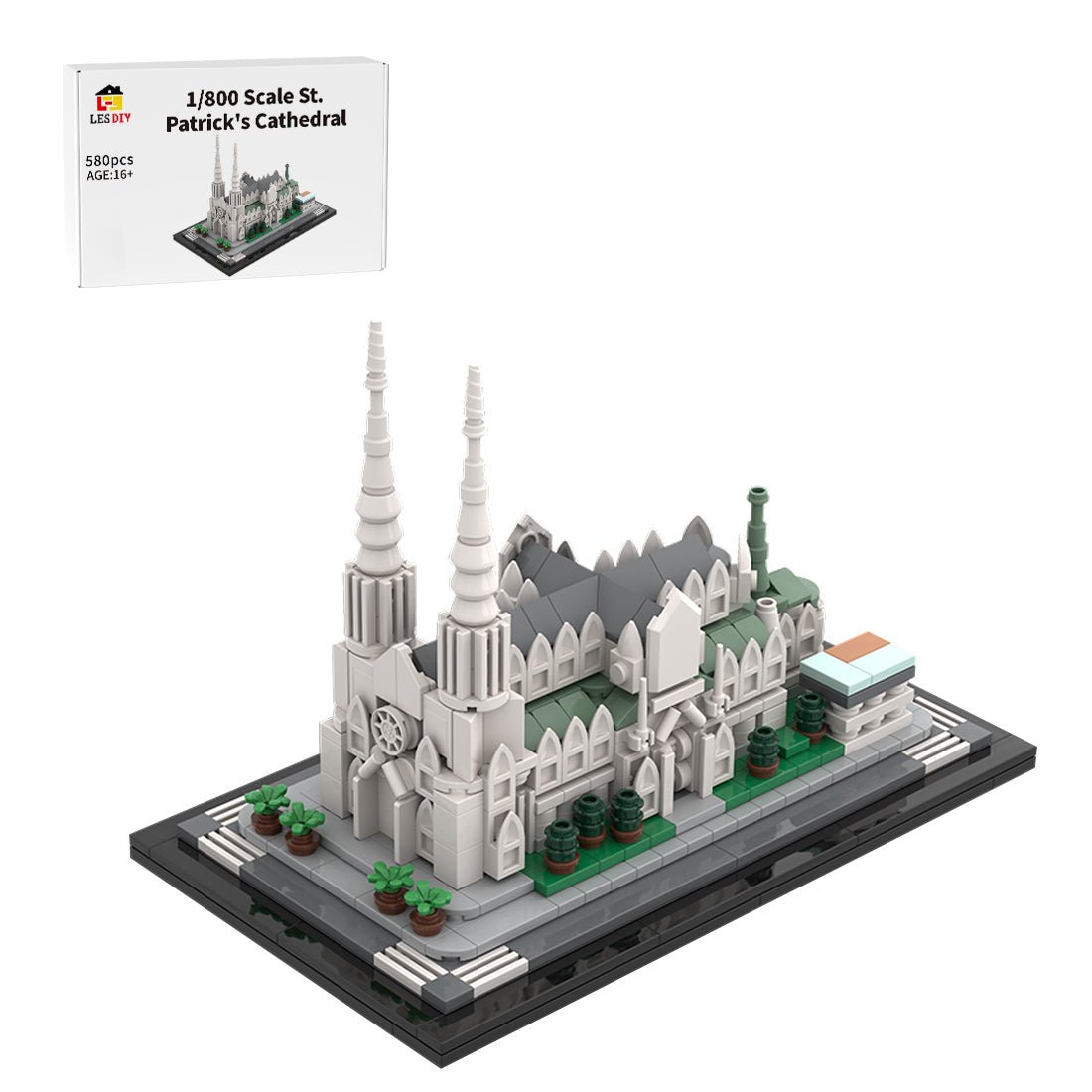 MOC - 212962 St. Patrick's Cathedral 1:800 Scale Klemmbausteine - LesDiy - Klemmbausteine