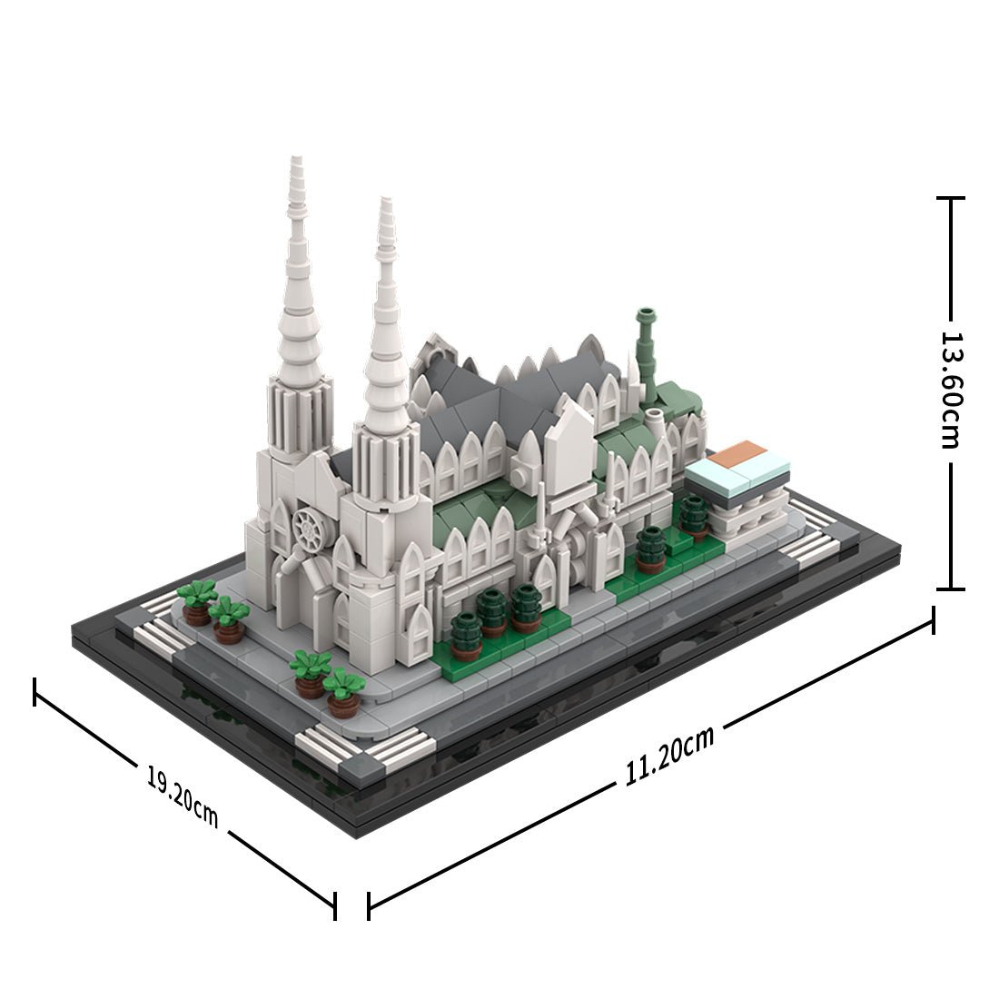 MOC - 212962 St. Patrick's Cathedral 1:800 Scale Klemmbausteine - LesDiy - Klemmbausteine