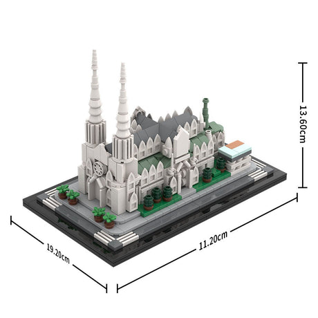 MOC - 212962 St. Patrick's Cathedral 1:800 Scale Klemmbausteine - LesDiy - Klemmbausteine