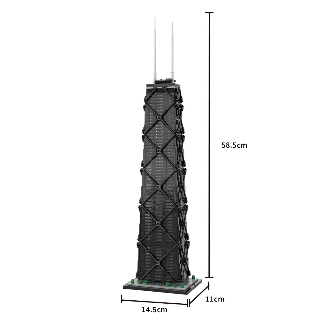 MOC - 213080 John Hancock Center 1:800 Scale Klemmbausteine - LesDiy - Klemmbausteine