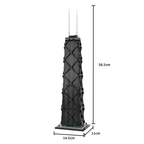 MOC - 213080 John Hancock Center 1:800 Scale Klemmbausteine - LesDiy - Klemmbausteine