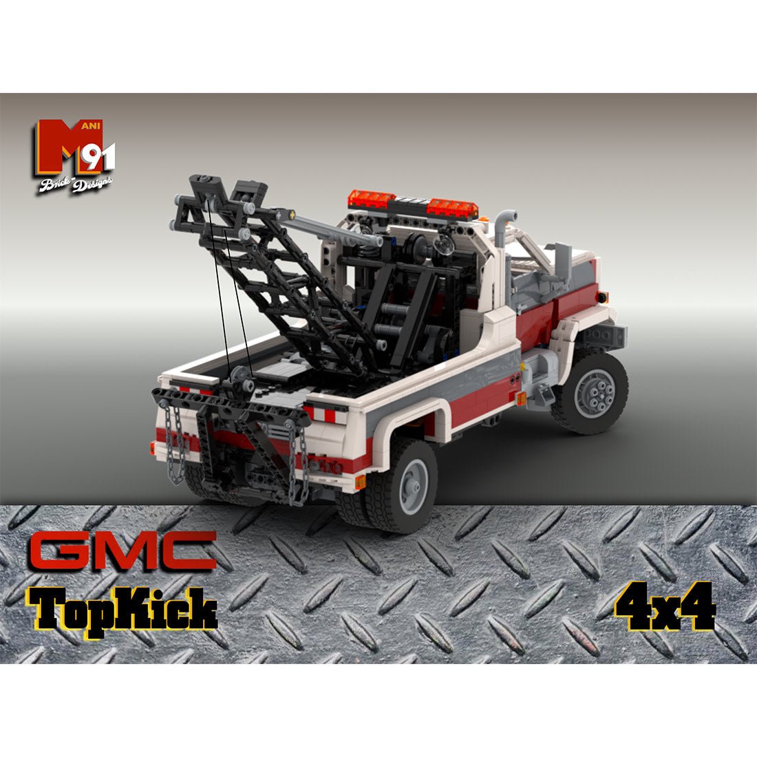 MOC - 213249 80's GMC TopKick Wrecker 4x4 RC Klemmbausteine - LesDiy - Klemmbausteine