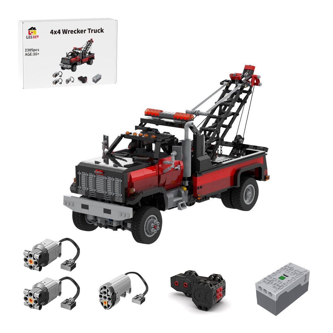 MOC - 213249 80's GMC TopKick Wrecker 4x4 RC Klemmbausteine - LesDiy - Klemmbausteine