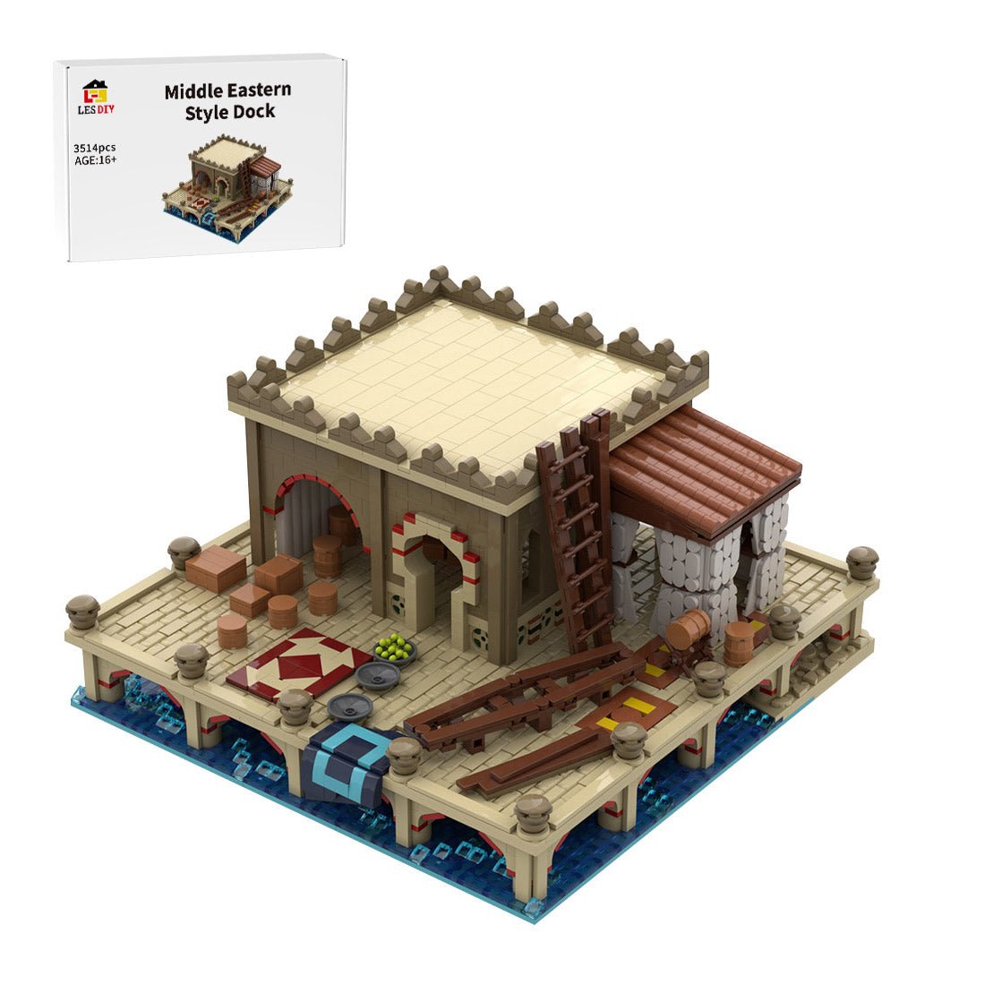 MOC - 213366 Age of Empires - Dock (Middle Eastern) Klemmbausteine - LesDiy - Klemmbausteine