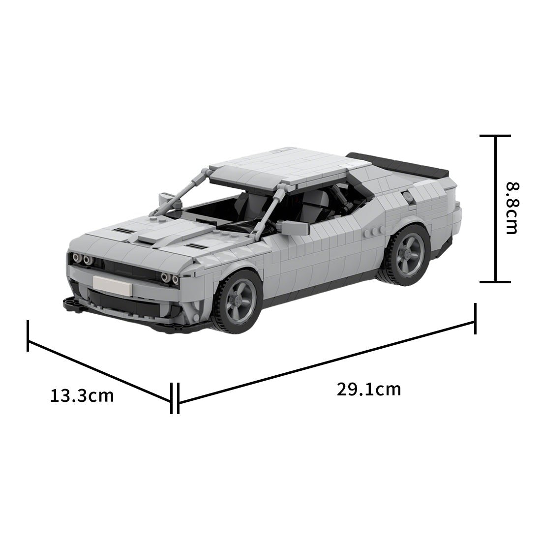 MOC - 213856 1/17 Scale Dodge Challenger Hellcat Klemmbausteine - LesDiy - Klemmbausteine