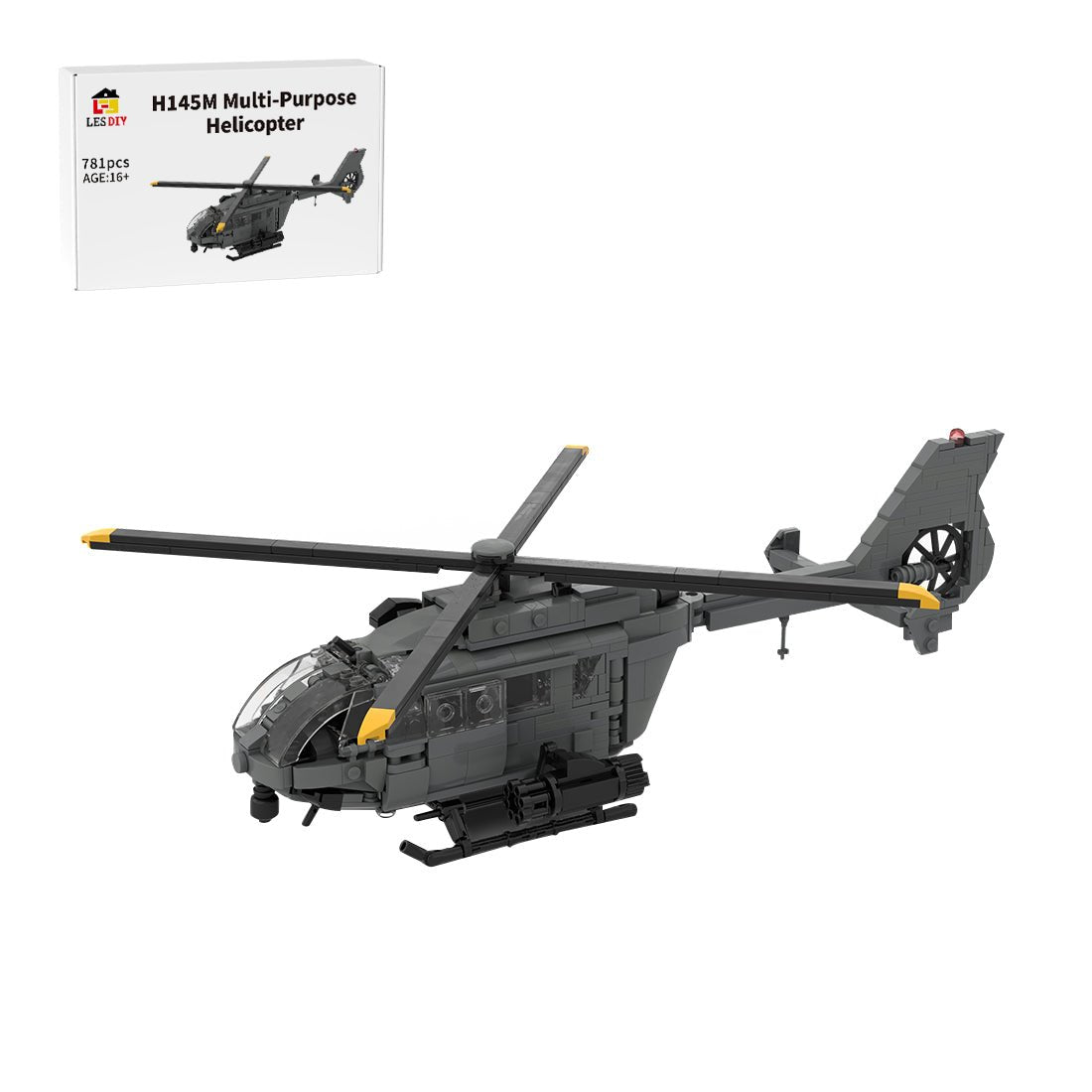 MOC - 214545 Airbus H145 M / UH - 72B Klemmbausteine - LesDiy - Klemmbausteine