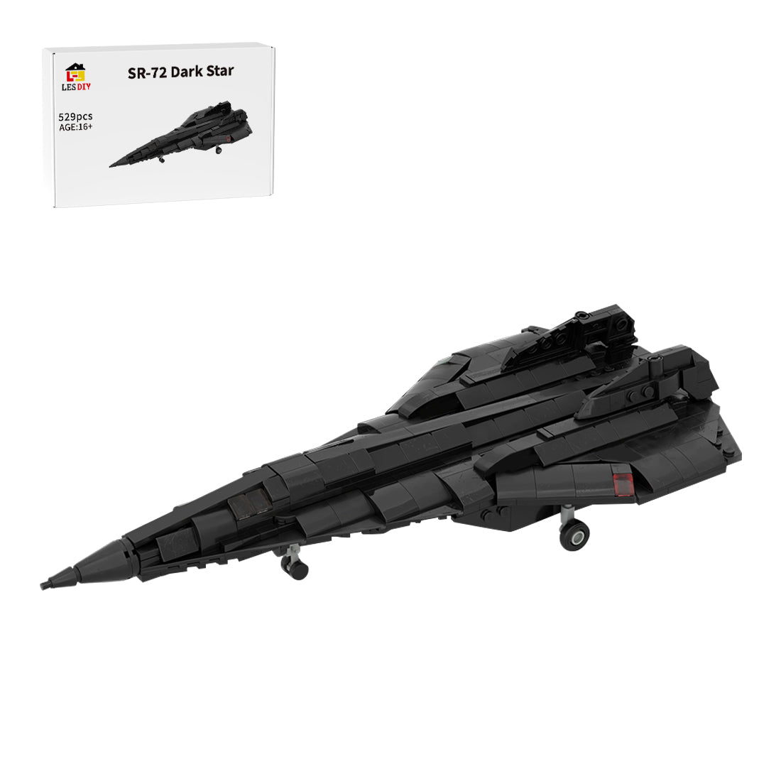 MOC - 215344 TOP GUN MAVERICK | SR - 72 DARK STAR - 1:70 Scale Klemmbausteine - LesDiy - Klemmbausteine