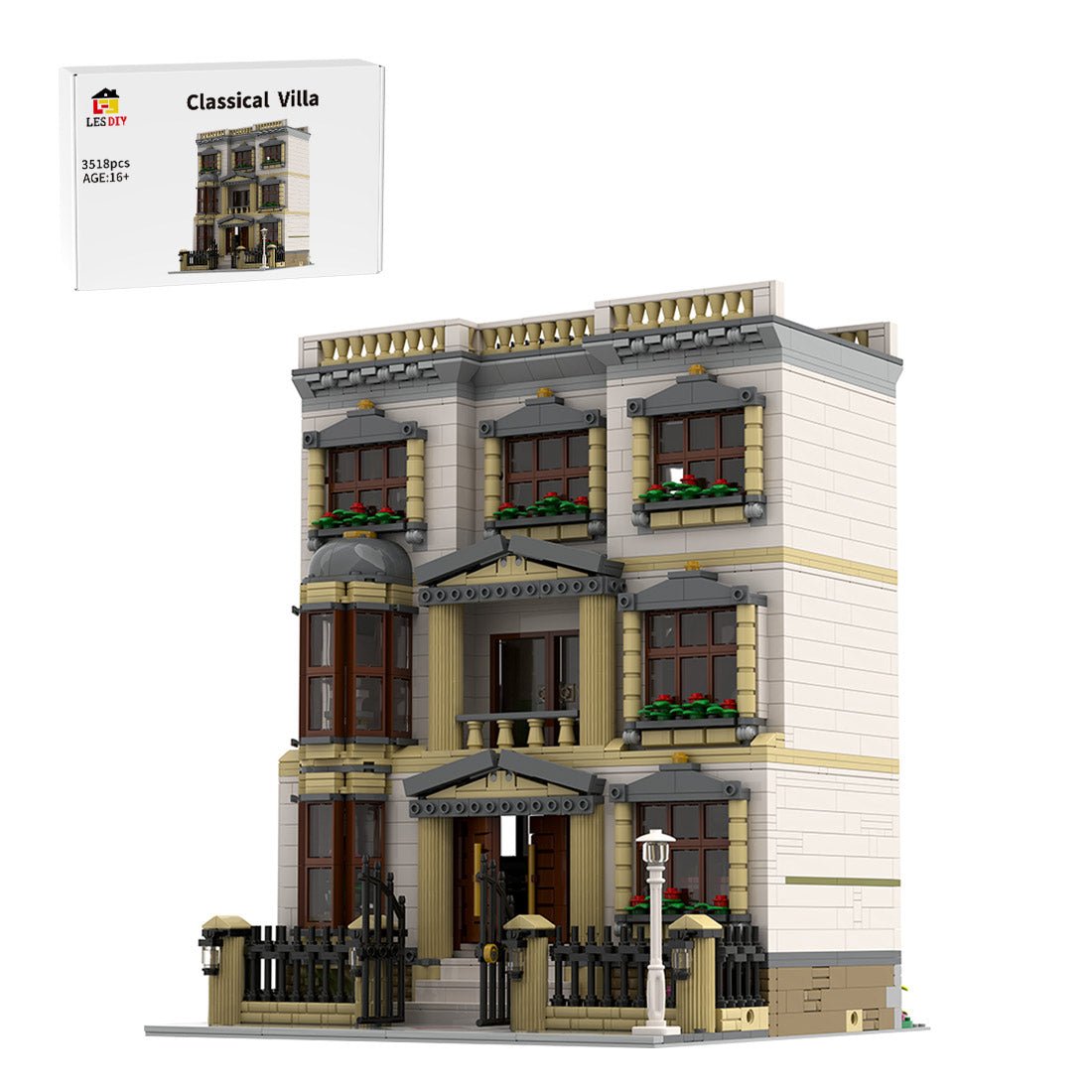 MOC - 216160 Classicistic Villa Klemmbausteine - LesDiy - Klemmbausteine