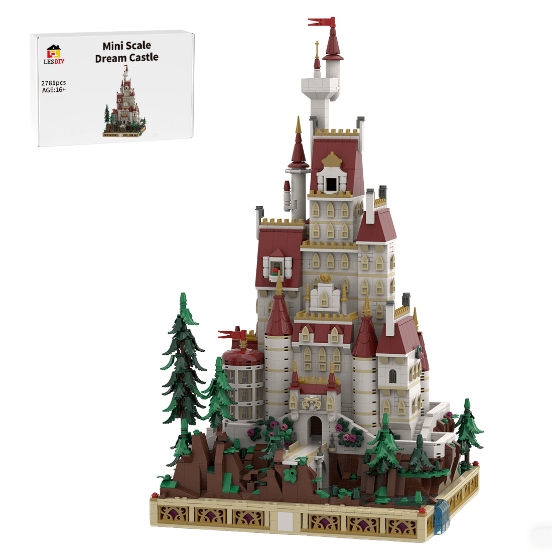 MOC - 216326 Beauty and the Beast mini scale Castle Klemmbausteine - LesDiy - Klemmbausteine