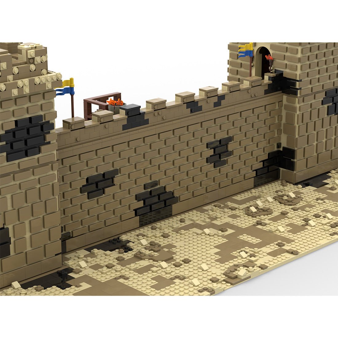 MOC-216352 Mittelalterliche Burg aus – Jerusalem Belagerung MOC, inspiriert von „Königreich der Himmel“Klemmbausteine-LesDiy-Klemmbausteine