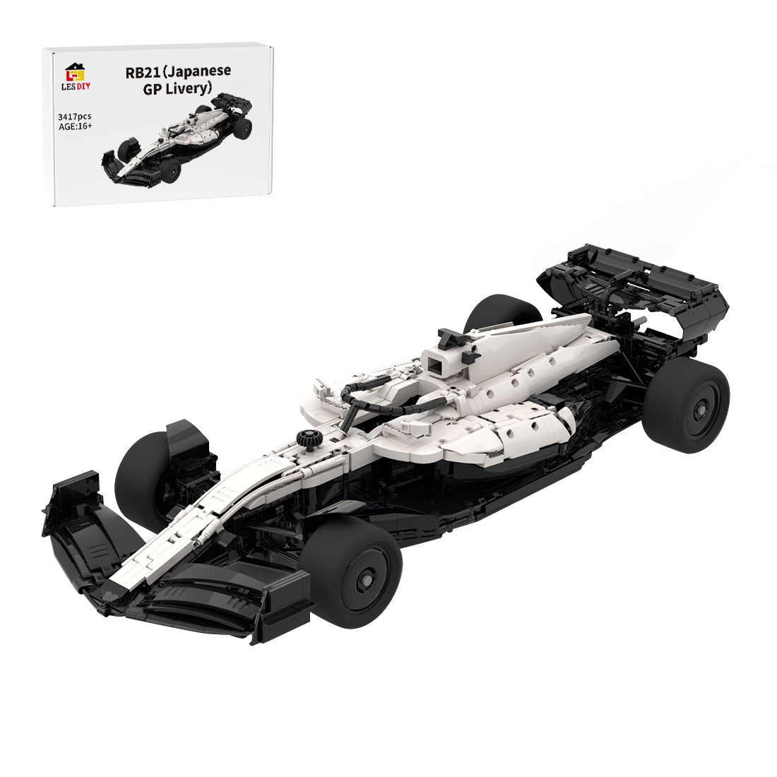 MOC - 216550 Red Bull Racing F1 RB21 Japanese GP Livery 1:8 Scale Klemmbausteine - LesDiy - Klemmbausteine