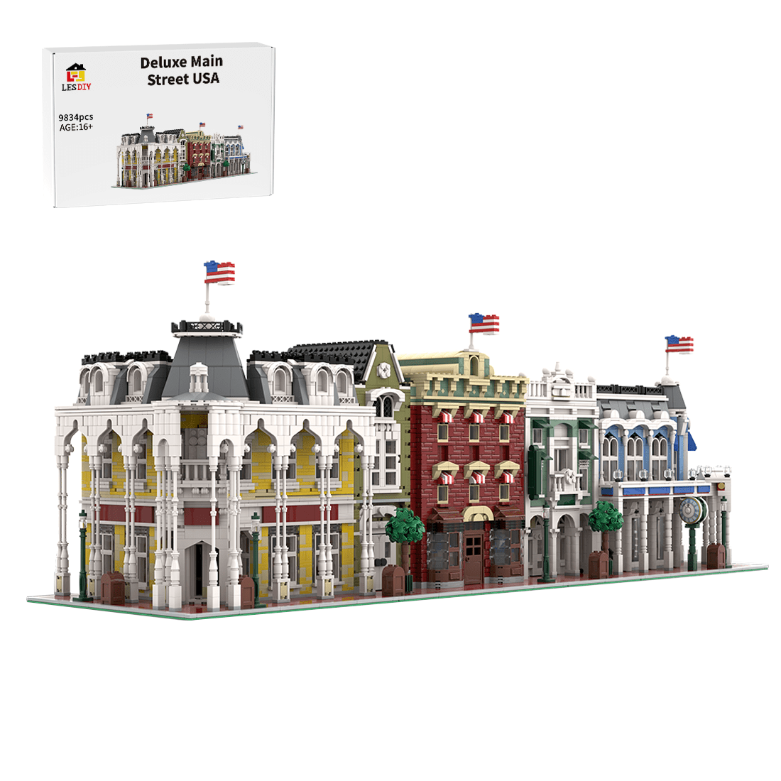 MOC - 217586 Deluxe Main Street USA Bundle 1 Klemmbausteine - LesDiy - Klemmbausteine