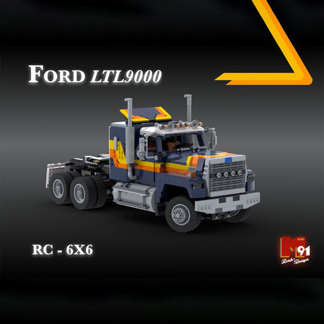 MOC - 218879 Ford LTL 9000 6x6 BLACK Klemmbausteine - LesDiy - Klemmbausteine