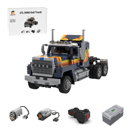 MOC - 218879 Ford LTL 9000 6x6 BLACK Klemmbausteine - LesDiy - Klemmbausteine