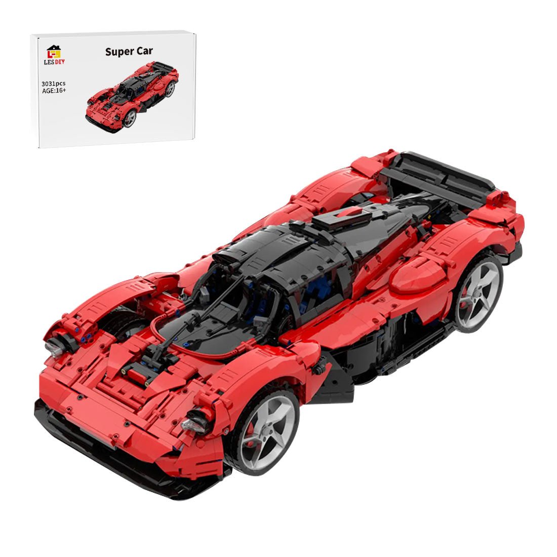 MOC - 218984 1/8 Scale Aston Martin Valkyrie (red) Klemmbausteine - LesDiy - Klemmbausteine