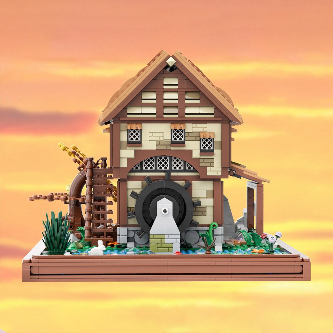 MOC - 219518 Water Mill - Medieval Village Diorama Klemmbausteine - LesDiy - Klemmbausteine