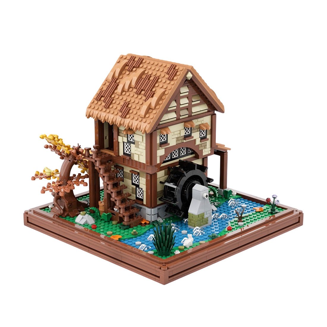 MOC - 219518 Water Mill - Medieval Village Diorama Klemmbausteine - LesDiy - Klemmbausteine