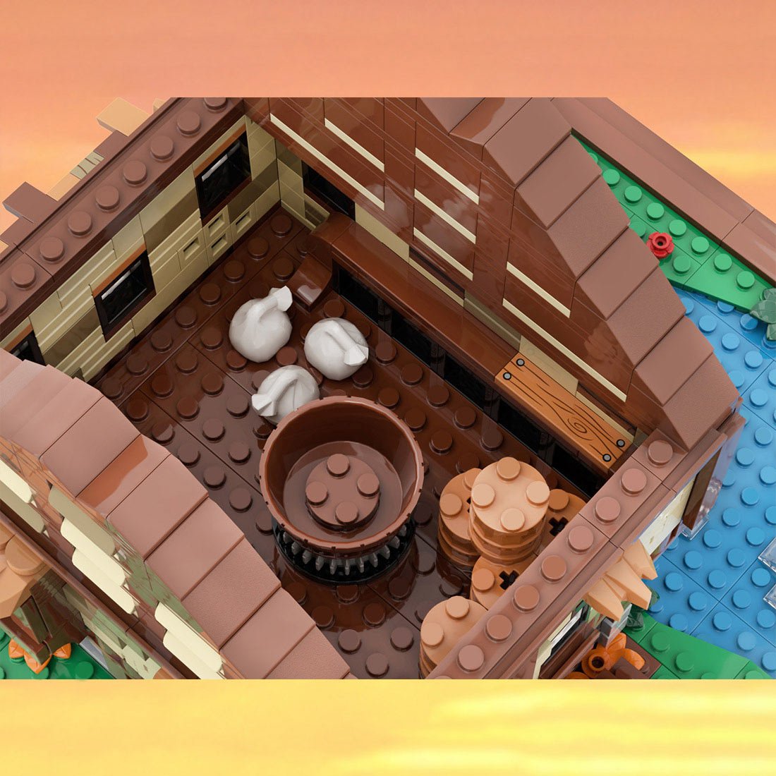 MOC - 219518 Water Mill - Medieval Village Diorama Klemmbausteine - LesDiy - Klemmbausteine