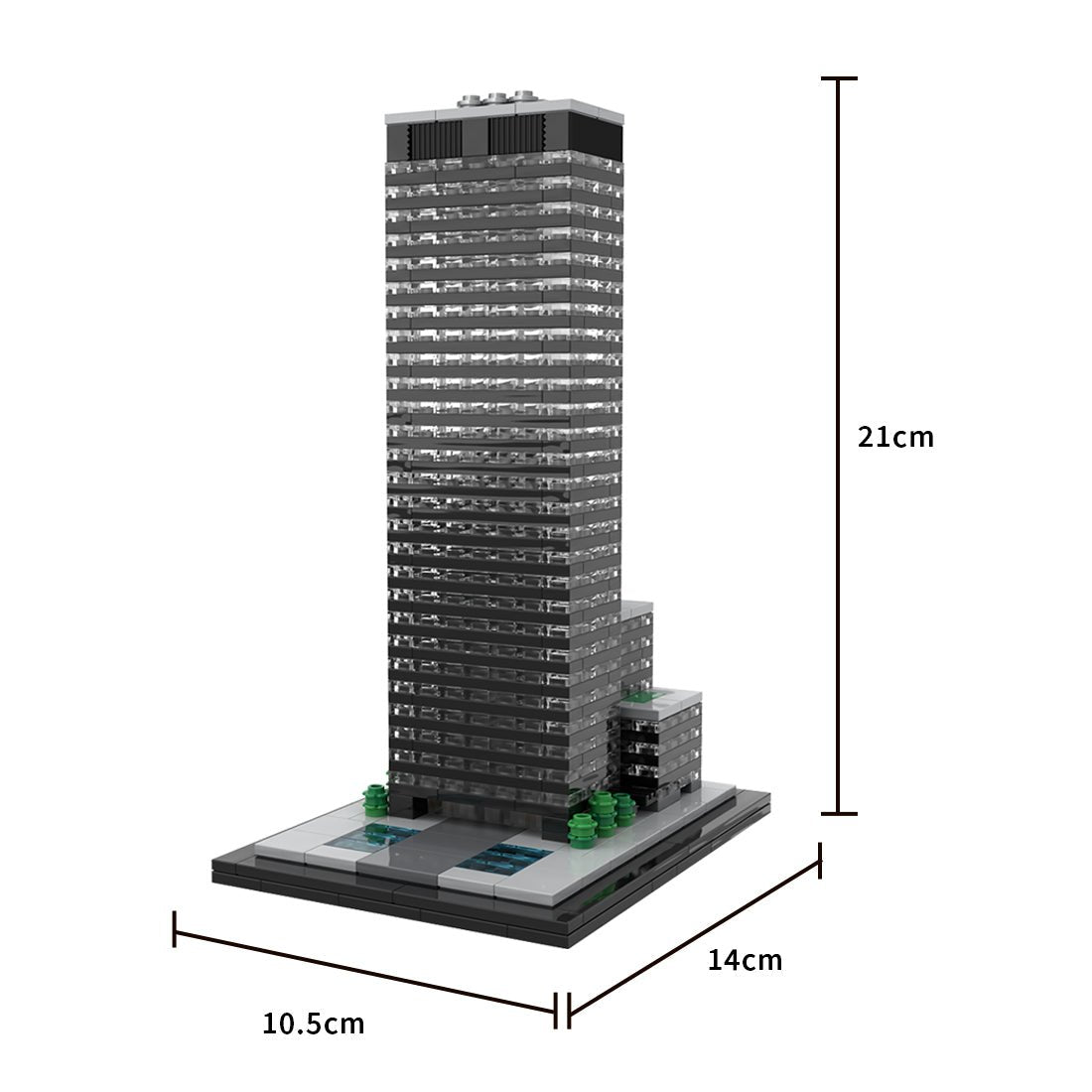 MOC - 219954 Seagram Building 1:800 Scale Klemmbausteine - LesDiy - Klemmbausteine