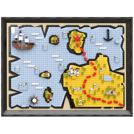 MOC - 220230  The Map - (UCS Pirates Map) Klemmbausteine - LesDiy - Klemmbausteine