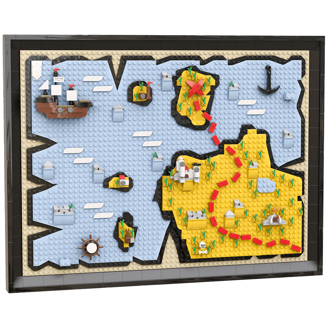 MOC - 220230  The Map - (UCS Pirates Map) Klemmbausteine - LesDiy - Klemmbausteine