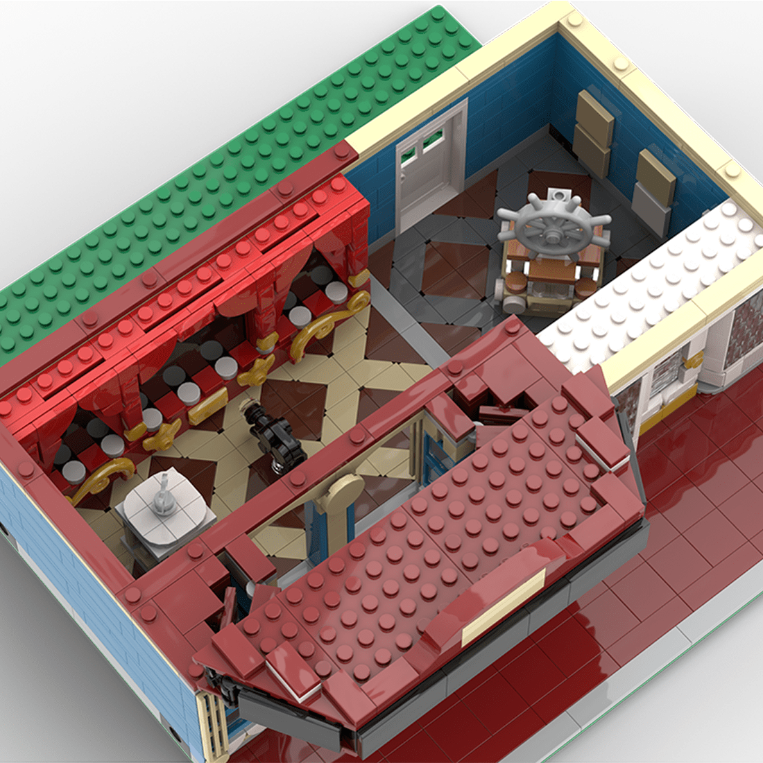 MOC - 220451 Deluxe Main Street USA Cinema Klemmbausteine - LesDiy - Klemmbausteine