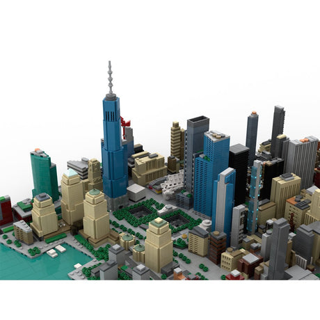 MOC - 221106 1/2000 Scale New York City Klemmbausteine - Financial District - LesDiy - Klemmbausteine