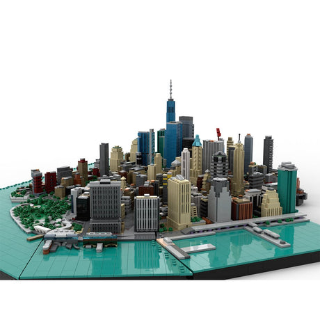 MOC - 221106 1/2000 Scale New York City Klemmbausteine - Financial District - LesDiy - Klemmbausteine
