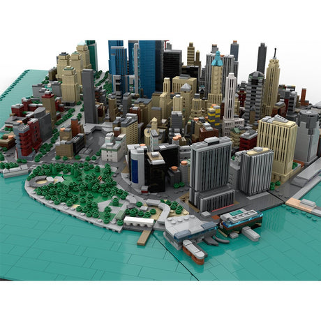 MOC - 221106 1/2000 Scale New York City Klemmbausteine - Financial District - LesDiy - Klemmbausteine