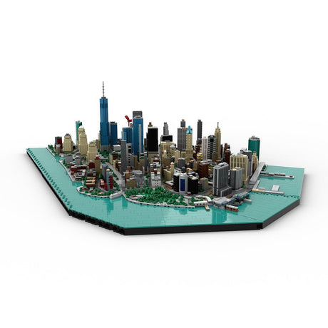 MOC - 221106 1/2000 Scale New York City Klemmbausteine - Financial District - LesDiy - Klemmbausteine