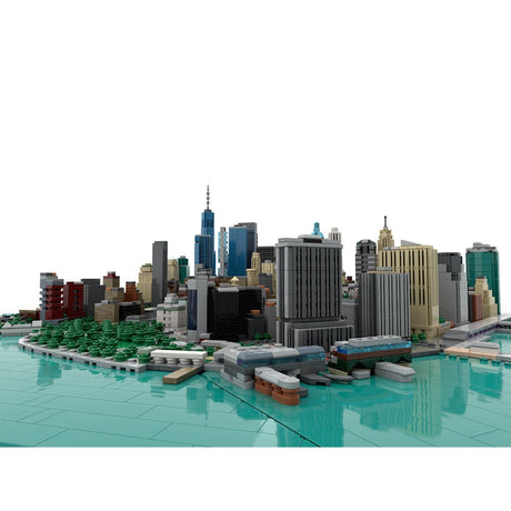 MOC - 221106 1/2000 Scale New York City Klemmbausteine - Financial District - LesDiy - Klemmbausteine