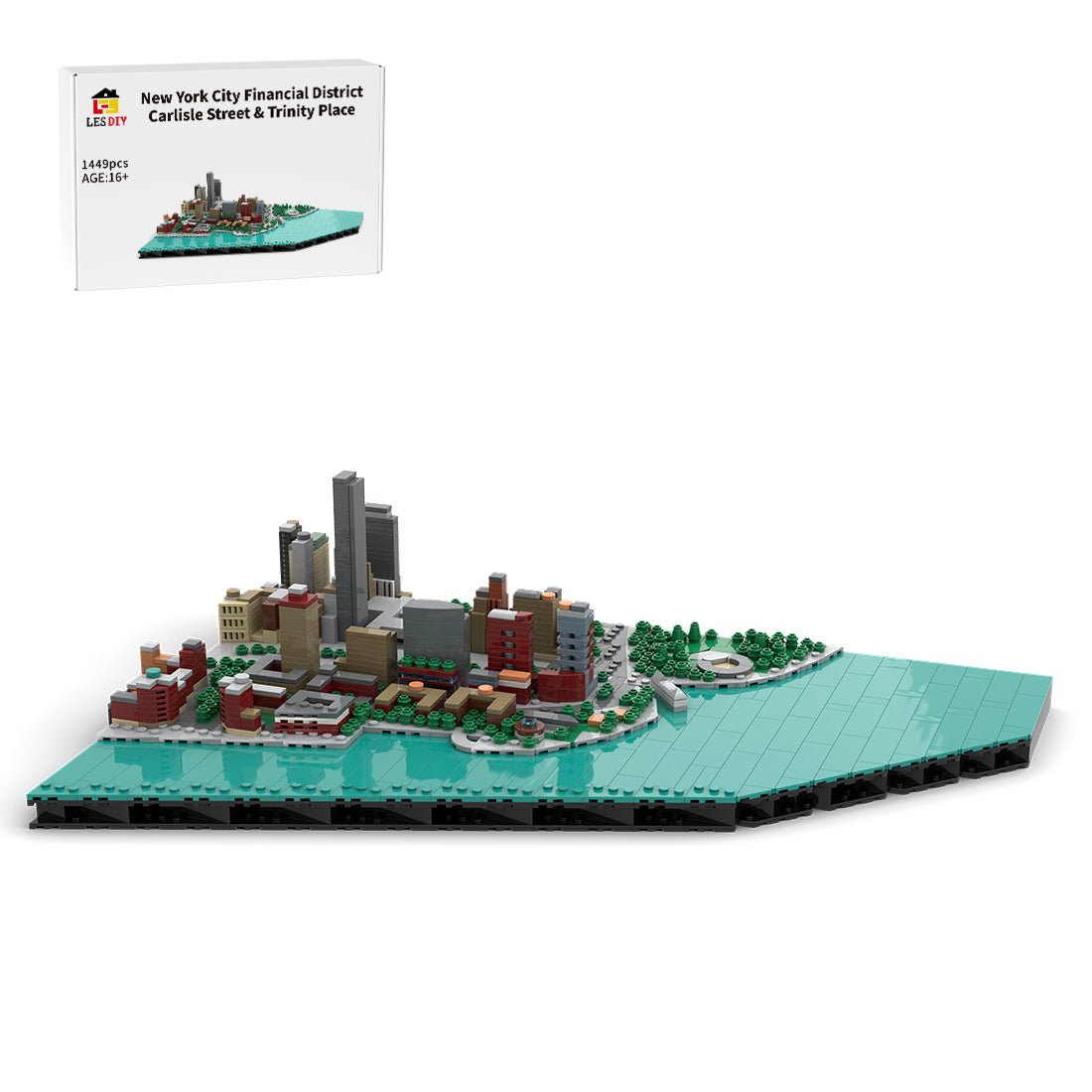 MOC - 221106 New York City Financial District - Carlisle Street & Trinity Place Klemmbausteine - LesDiy - Klemmbausteine