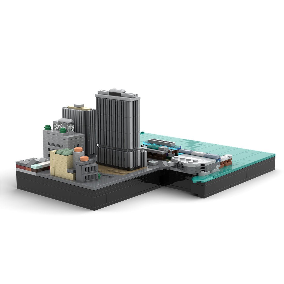 MOC - 221106 New York City Financial District - Whitehall Street & Pearl Street Klemmbausteine - LesDiy - Klemmbausteine