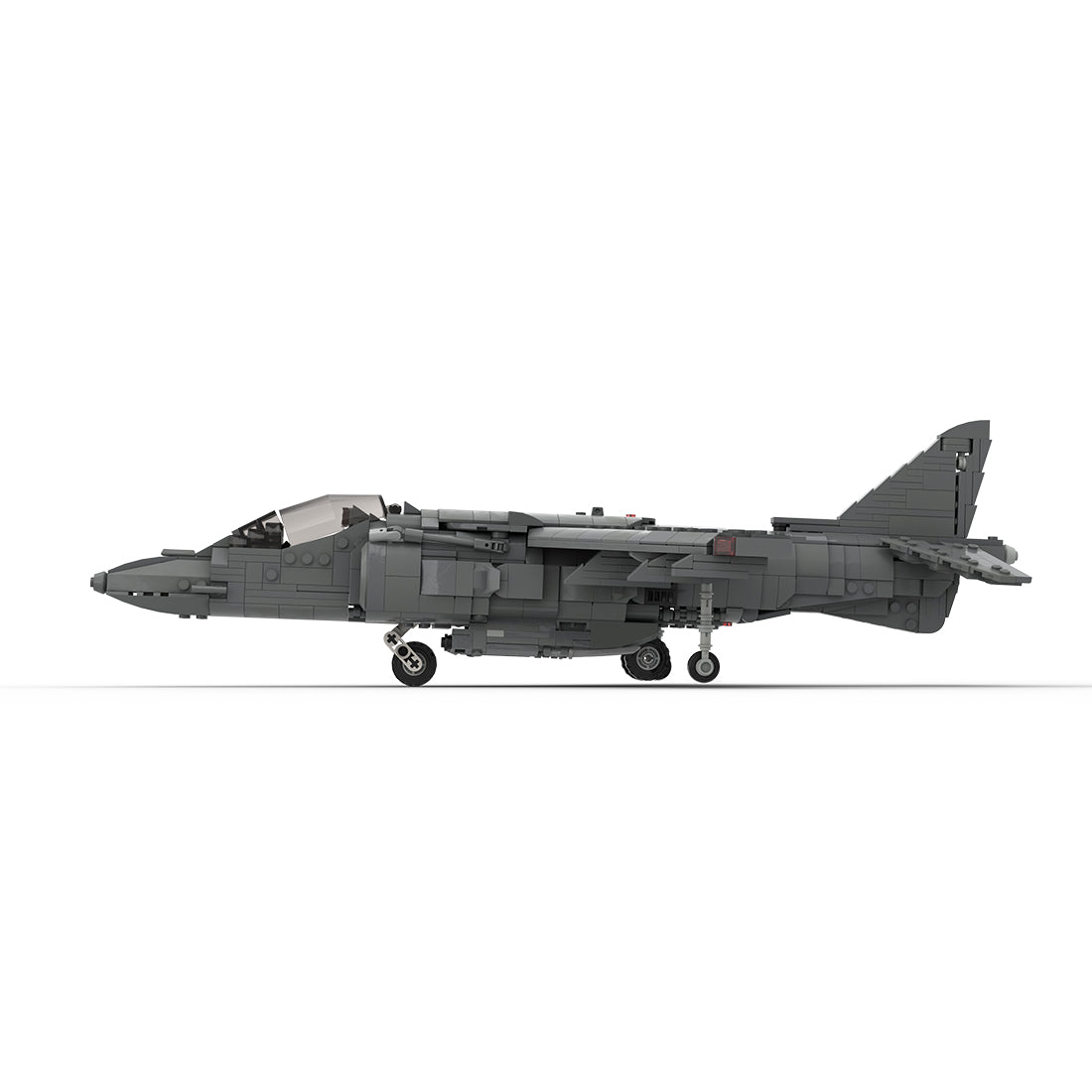 MOC - 221714 McDonnell Douglas | AV - 8B HARRIER II - 1:35 Scale Klemmbausteine(Dark Gray) - LesDiy - Klemmbausteine