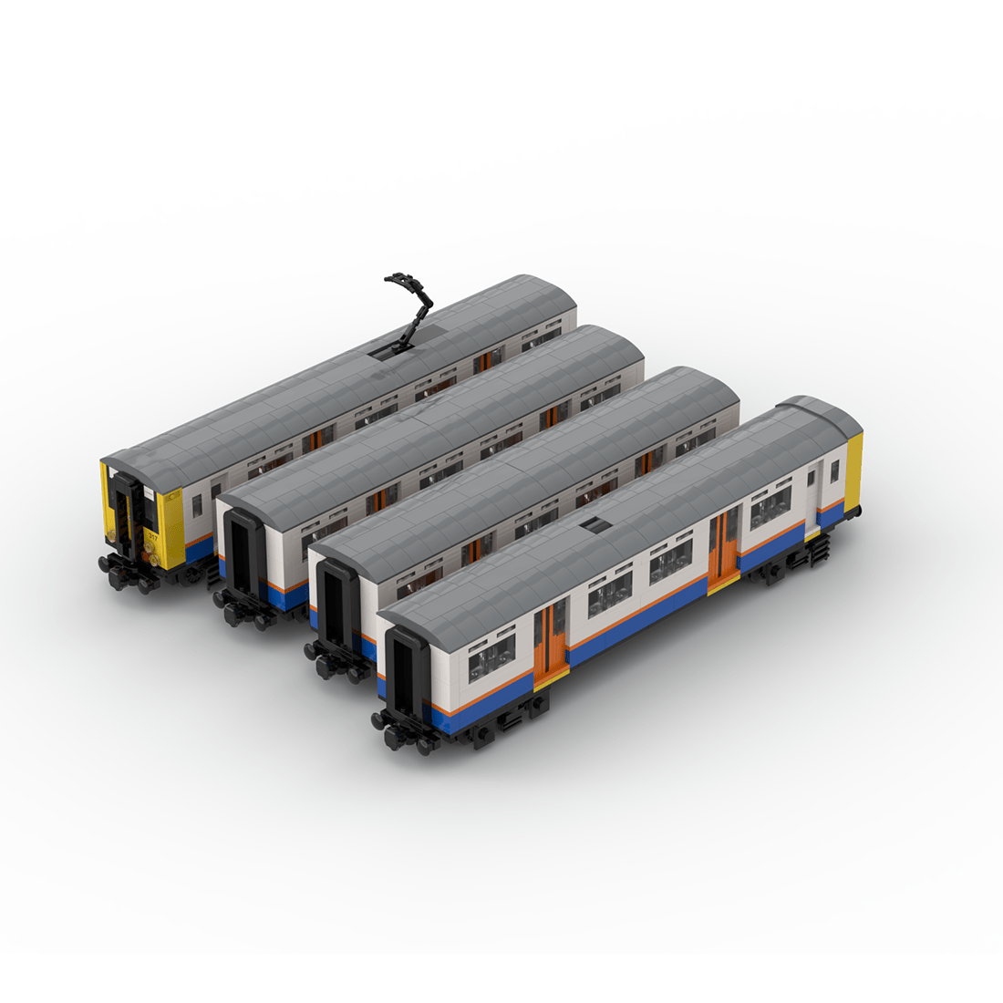 MOC - 223165 Class 317 Overground Livery| 8 - Wide | Power Functions Klemmbausteine - LesDiy - Klemmbausteine