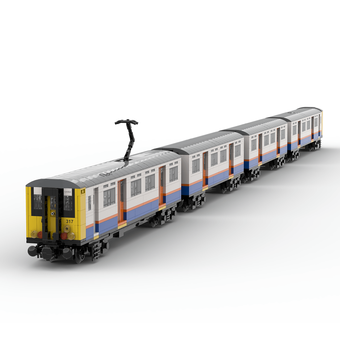 MOC - 223165 Class 317 Overground Livery| 8 - Wide | Power Functions Klemmbausteine - LesDiy - Klemmbausteine