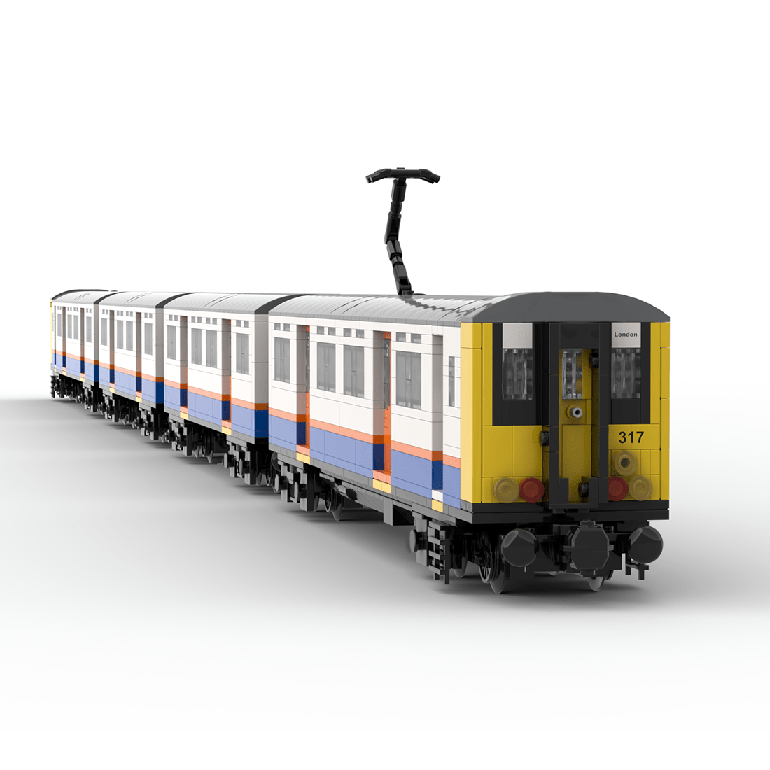 MOC - 223165 Class 317 Overground Livery| 8 - Wide | Power Functions Klemmbausteine - LesDiy - Klemmbausteine