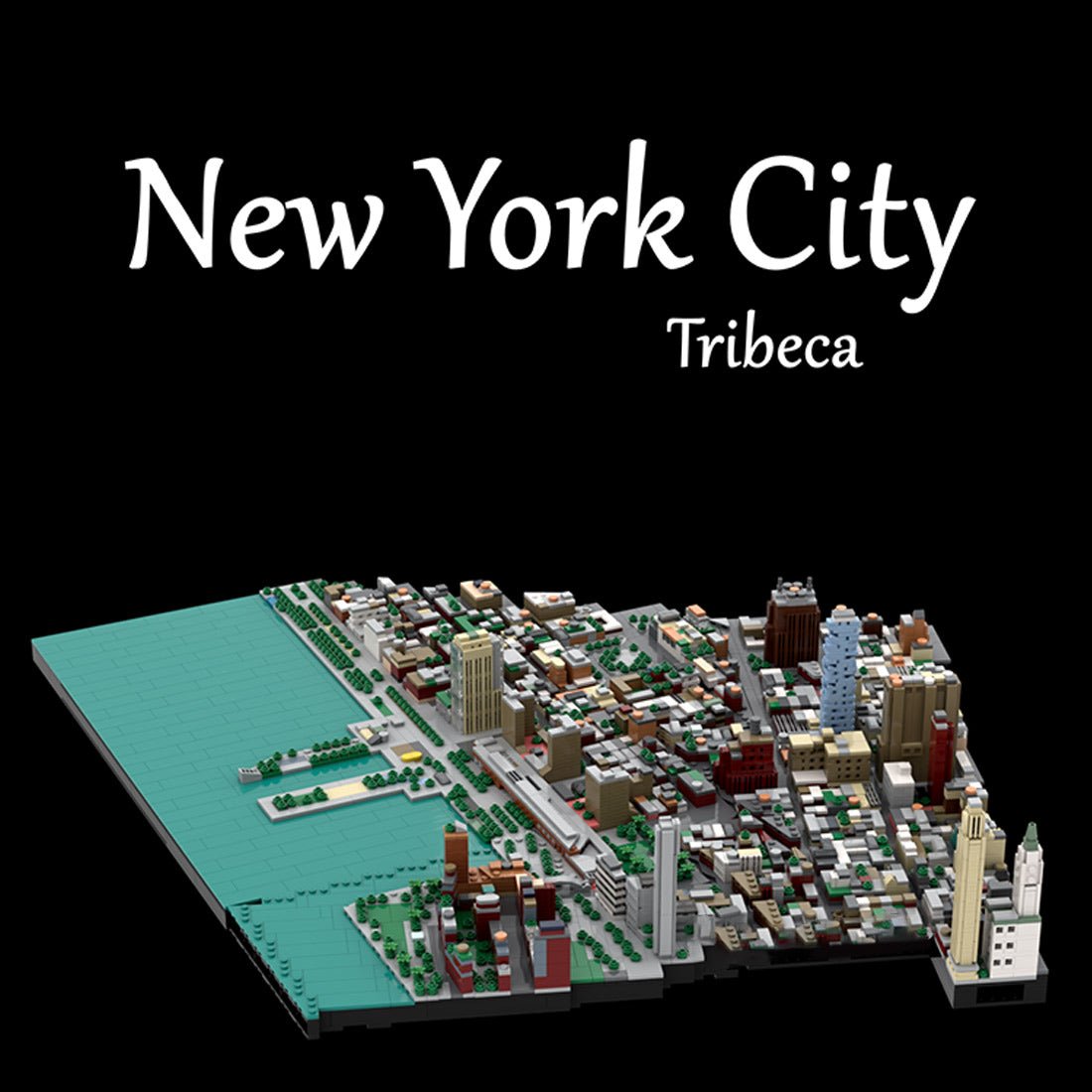 MOC - 223473 1/2000 Scale New York - Tribeca Klemmbausteine - LesDiy - Klemmbausteine