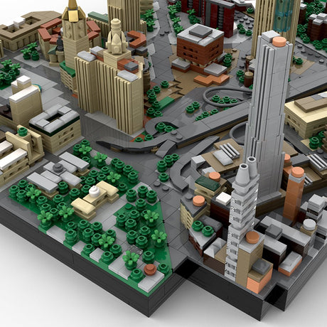 MOC - 223953 1/2000 Scale  Brooklyn Bridge Area - New York City Klemmbausteine - LesDiy - Klemmbausteine