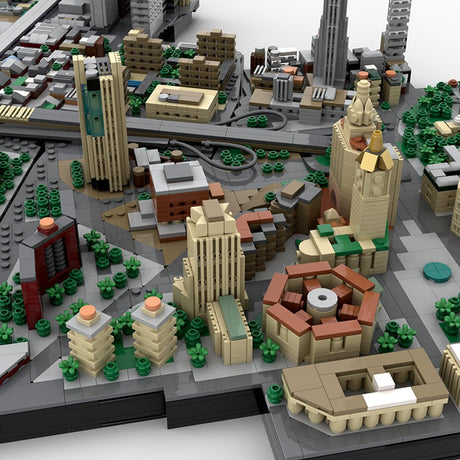 MOC - 223953 1/2000 Scale  Brooklyn Bridge Area - New York City Klemmbausteine - LesDiy - Klemmbausteine